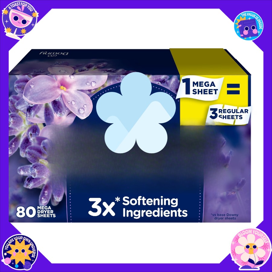 Fabric Softener Sheet - ICUTE-Downy Ammorbidente in Fogli per Asciugatrice,