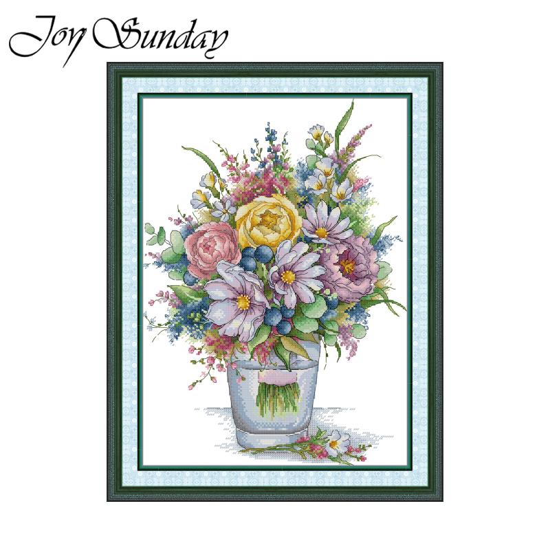 Textile Sewing Patterns - Joy Sunday Kit punto croce Vasi
