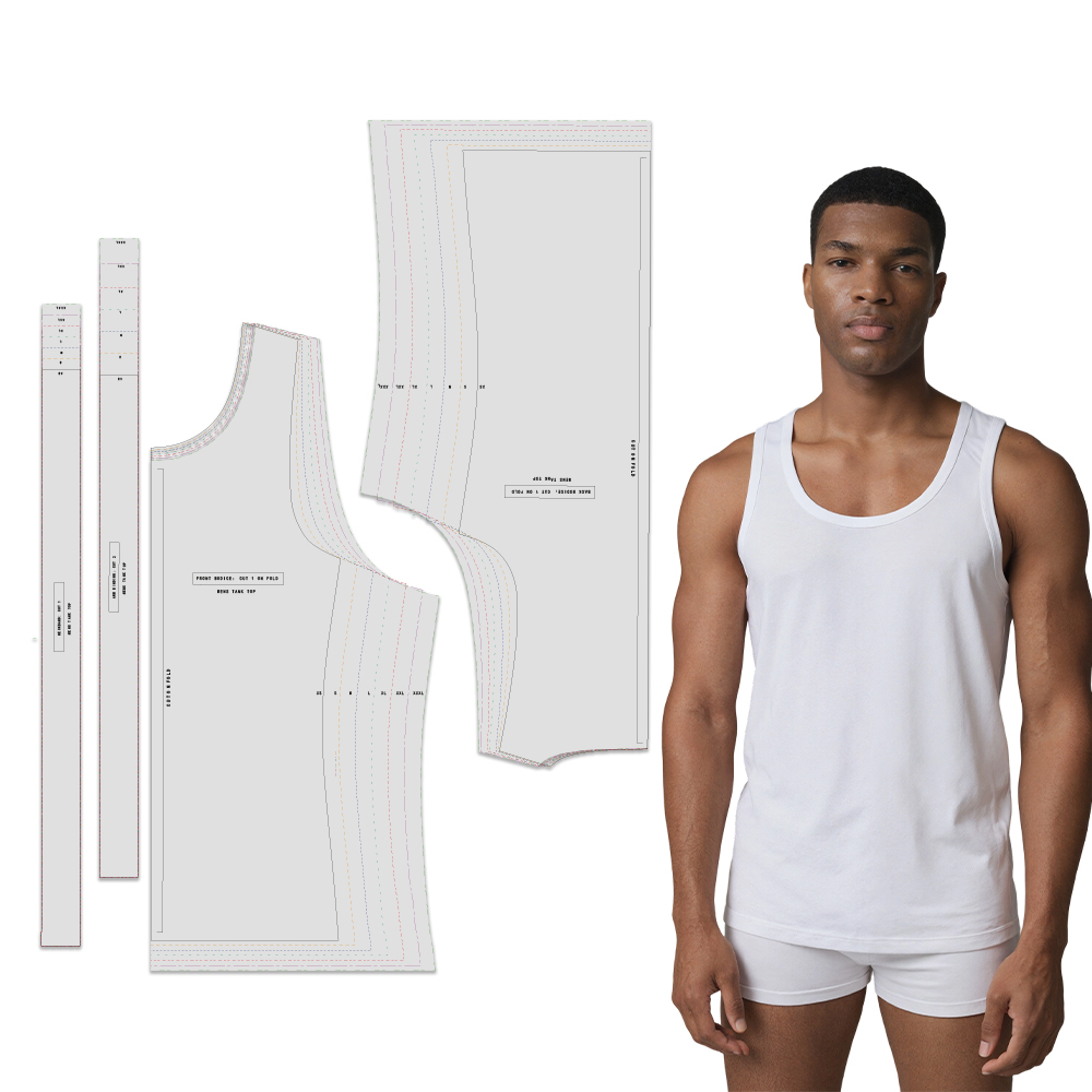 Textile Sewing Patterns - Modelli di cucito per gilet sportivo