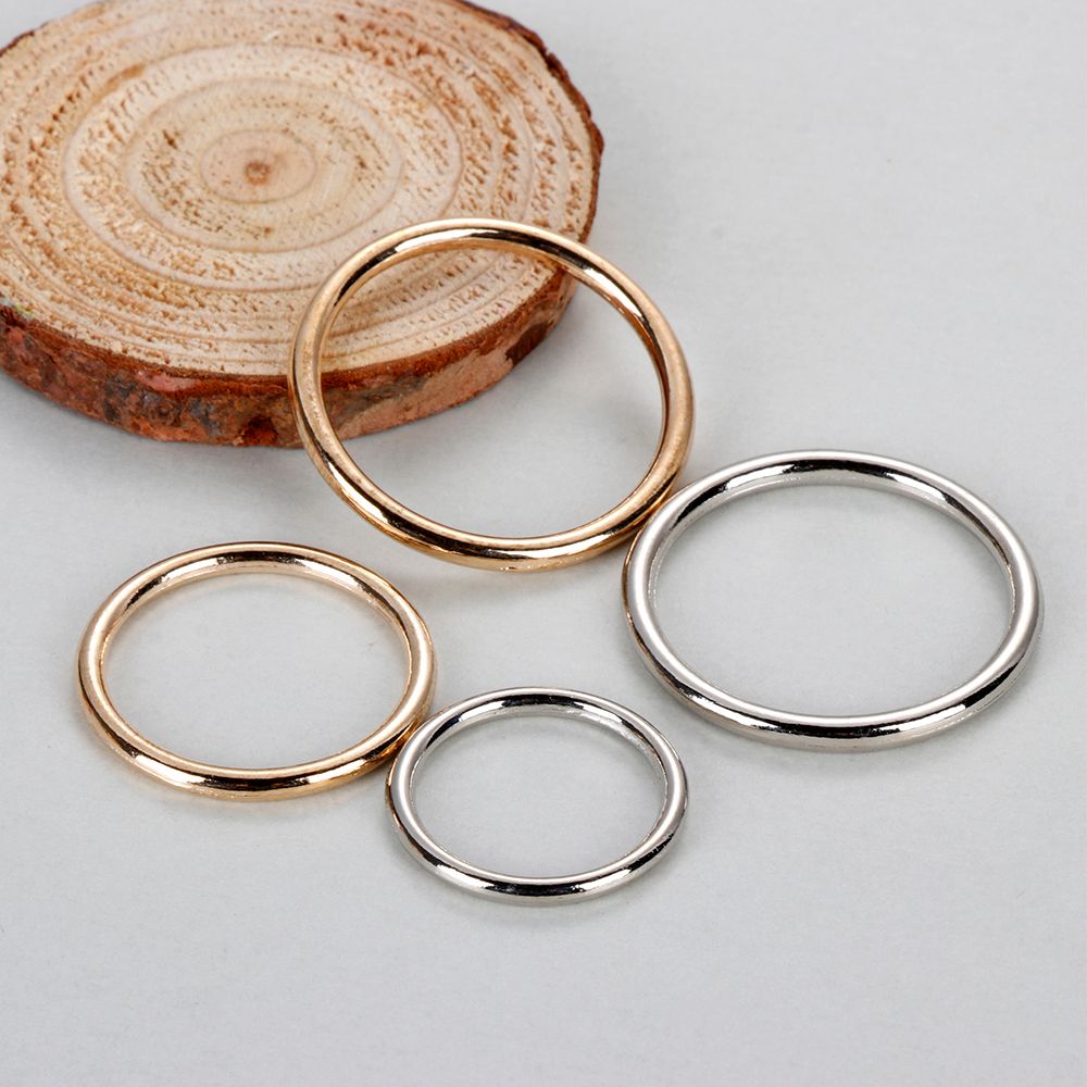 Sewing Tas - 10 pz metallo O Ring argento