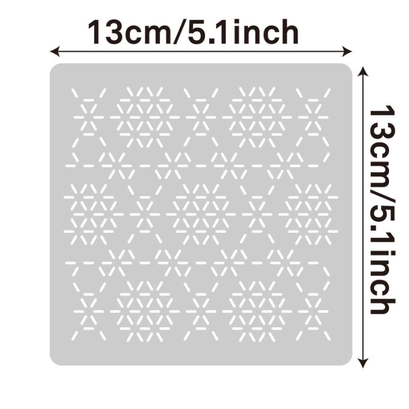 Textile Sewing Patterns - Set di Stencil per Ricamo Sashiko