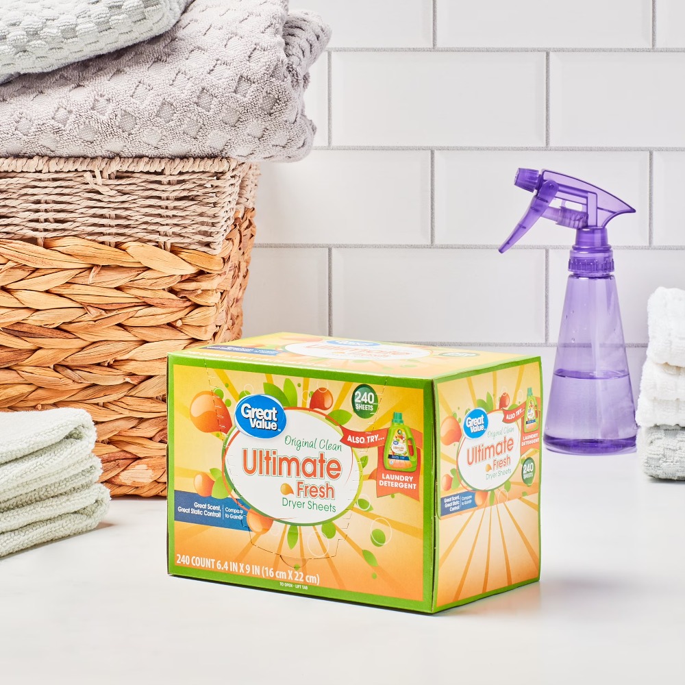 Fabric Softener Sheet - Foglietti Essiccativi per Bucato Ultimate Fresh,