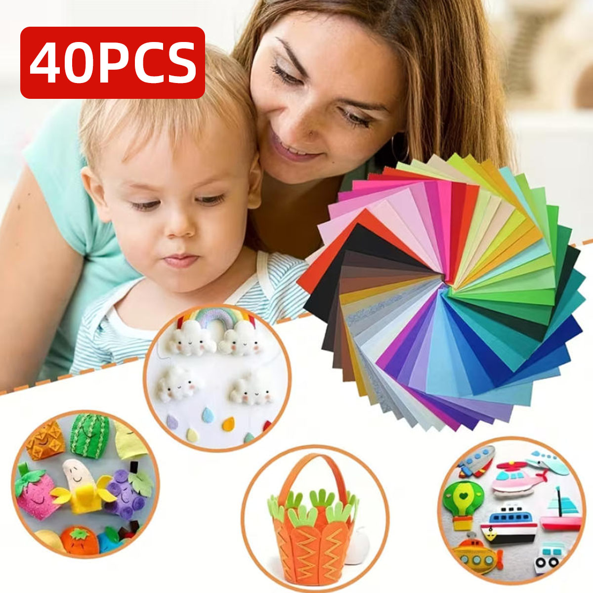 40 pezzi di feltro colorato, f - Fabric Softener Sheet recensione e prezzo